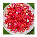 100Pcs AB Colour Love Heart Shape Acrylic Iridescent Beads Loose Spacer Beads for Jewelry Making DIY Bracelets Necklace