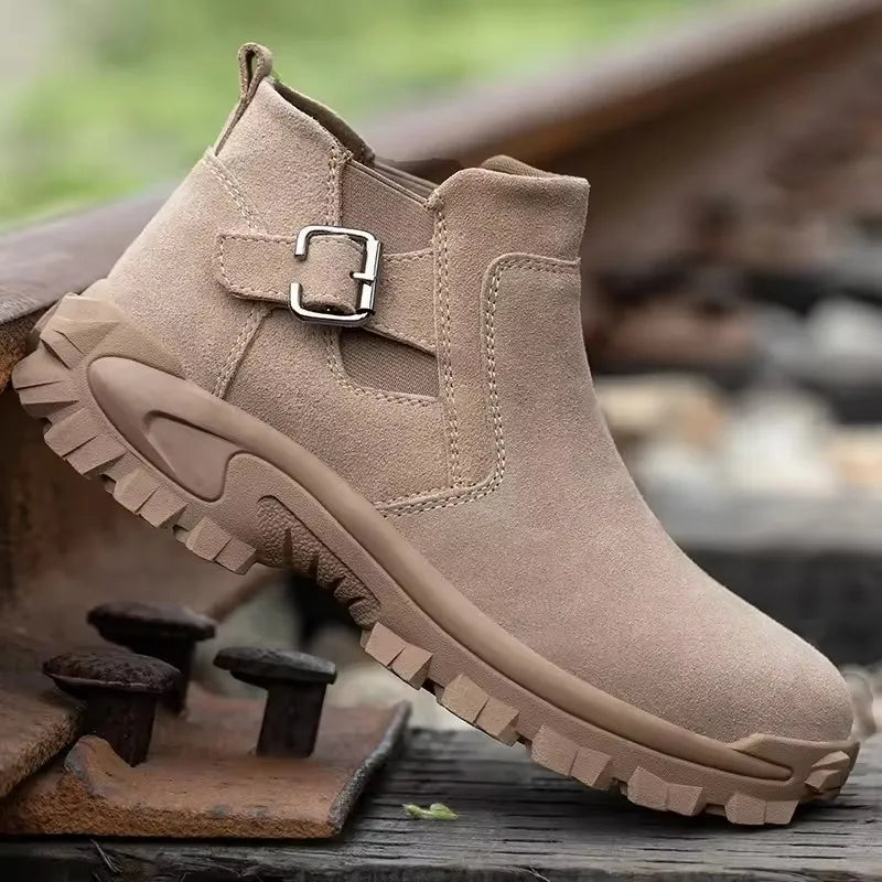 ZG QY2068 Professional Winter Sports Shoes Woodland Safety Work Steel Toe with Rubber Insole for Construction Use