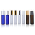 10ml Amber Frosted Glass Roll on Bottle Perfume Essential Oil Roller Bottle With Stainless Steel Glass Roller Ball