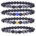 SC Latest Anxiety Stress Triple Protection Anklet Bracelet Adjustable Natural Anti-swelling Black Obsidian Beads Anklets Women