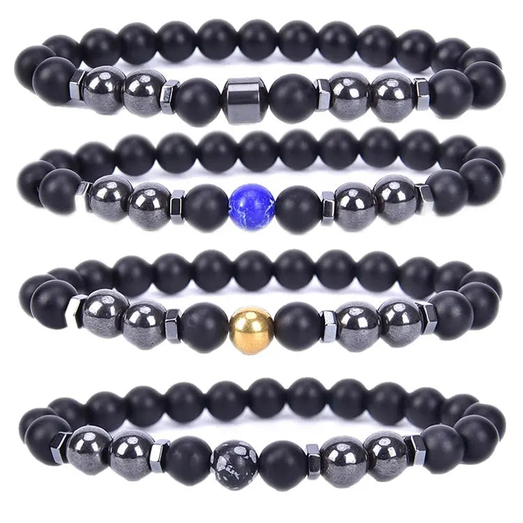 SC Latest Anxiety Stress Triple Protection Anklet Bracelet Adjustable Natural Anti-swelling Black Obsidian Beads Anklets Women