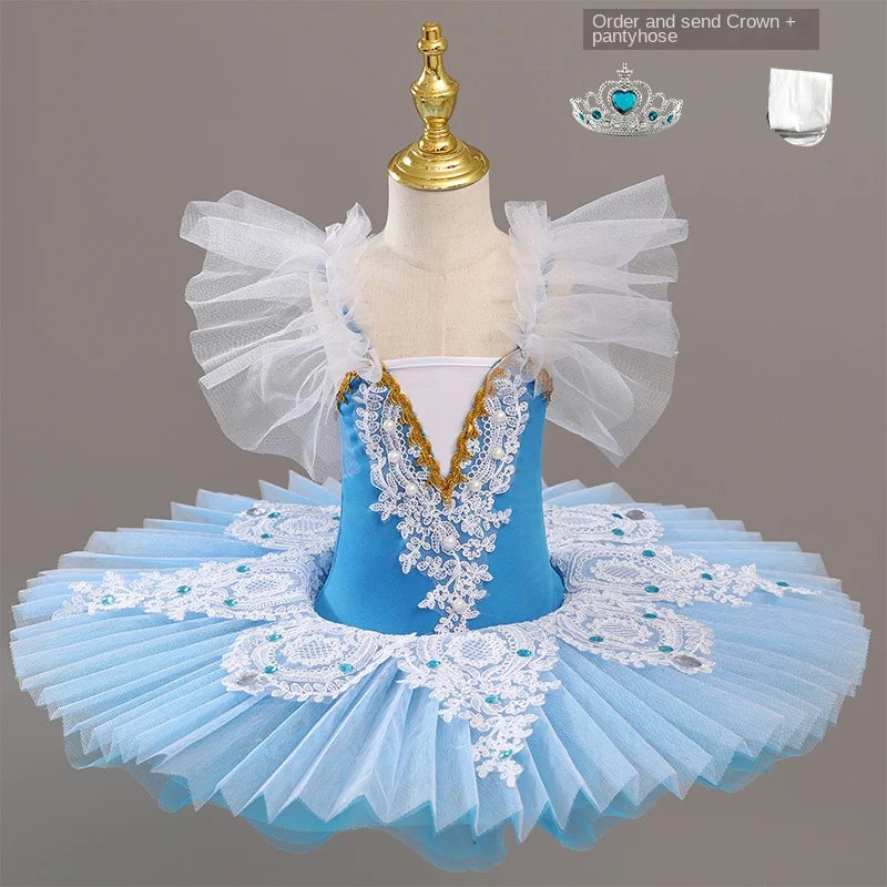 Children's Tutu Performance Costume Professional Girl Swan Lake Sling Pompous Gauze Skirt