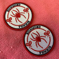 Factory Price Free Design Embroidery Patch for Capslaser Cut Round logo Iron on Embroidered Badge for Hat
