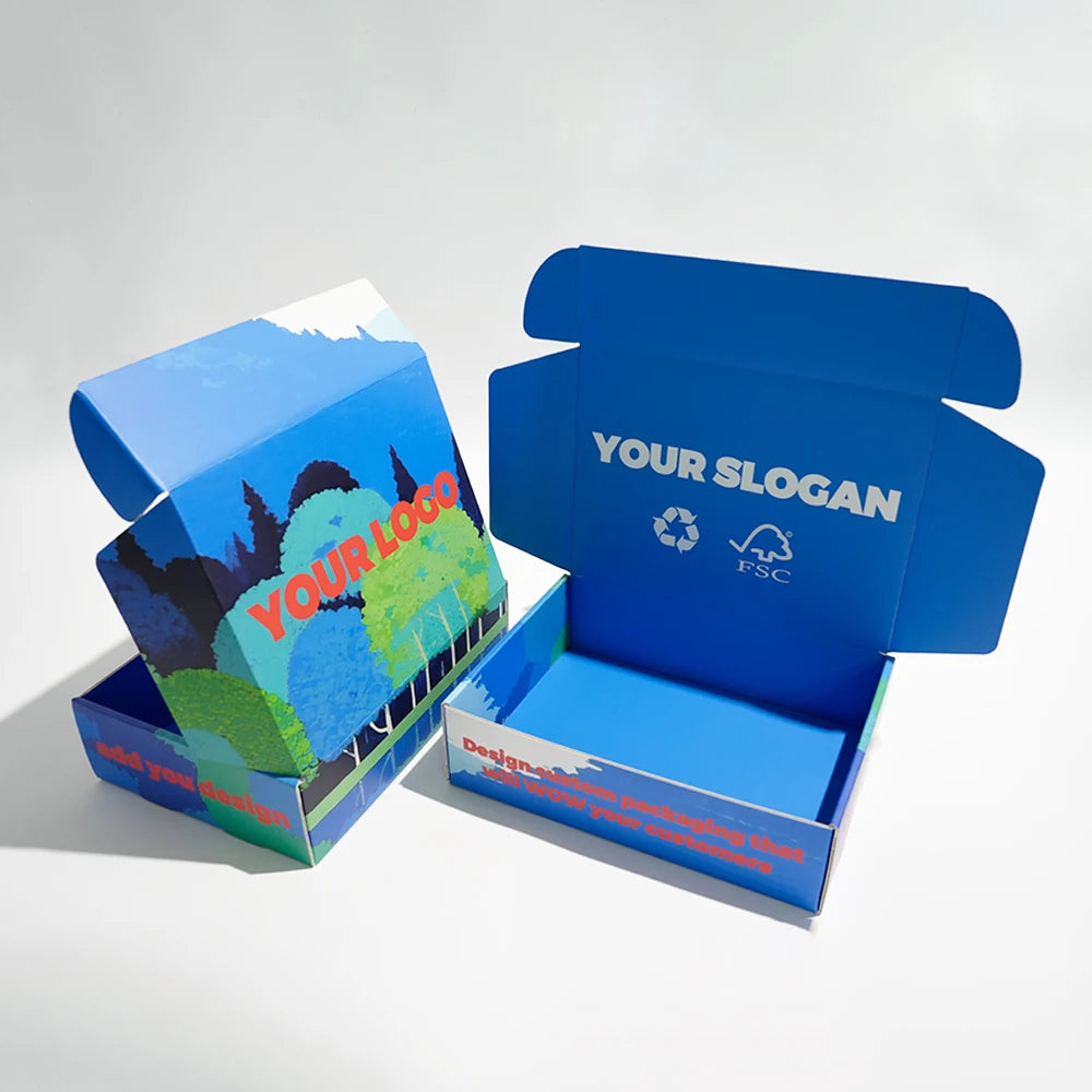 Custom LOGO Offset Printed Corrugated Paper Boxes for Clothing Packaging for Dress Apparel Shipping Embossing Handling for Socks