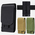Universal Tactical MOLLE Polyester Zipper Mobile Phone Belt Pouch EDC Carry Case