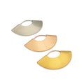 Chris April Fashion Jewelry 316L Stainless Steel Pvd Gold Plated Non-tarnish Sector Fan Shape Hoop Earrings