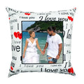 15.7 Inch 40cm Sublimation Linen Throw Pillow Case With Words I love You for Family Valentine's Gift