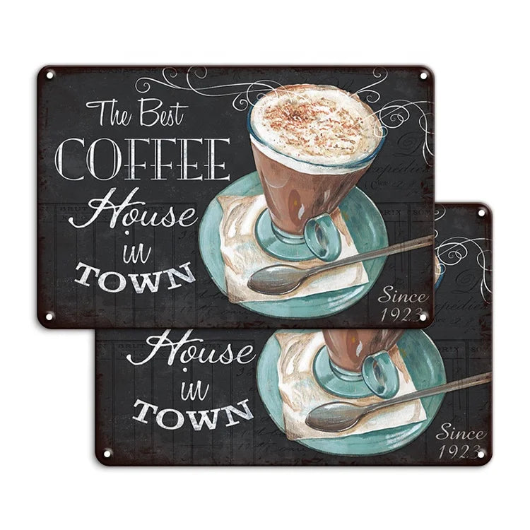 Chengdu Ailide Custom Vintage Retro Signs Antique Man Cave Metal Signs Tin Signs for Coffee bar Decoracion