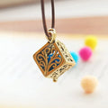 Retro Life Tree Can Open Pearl Box Aromatherapy Mini Essential Oil Fragrance Diffuser Necklace