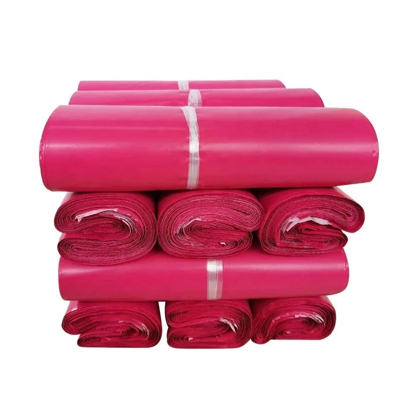 2026 Good Price 100 Unit Wholesale Custom Pink Poly Mailer Mailing Courier Bags Poly Mailer Bag With Logo for Clothes