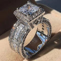 CAOSHI Hot Sale Fashion Brass Jewelry 3A Zirconia Diamond Imitate Luxury Woman Silver Plating Wedding Engagement Finger Rings CZ