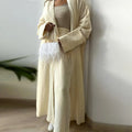 2023 Fashion Breathable Cotton Fabric Women's Dresses Islamic Clothing Modest Abaya Cardigan Abaya Women Muslim Dress