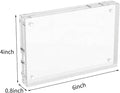 Acrylic Picture Frame 4x6 Clear Double-Sided Photo Frame Magnetic Photo Frames Desktop Display 10 + 10 MM Thickness