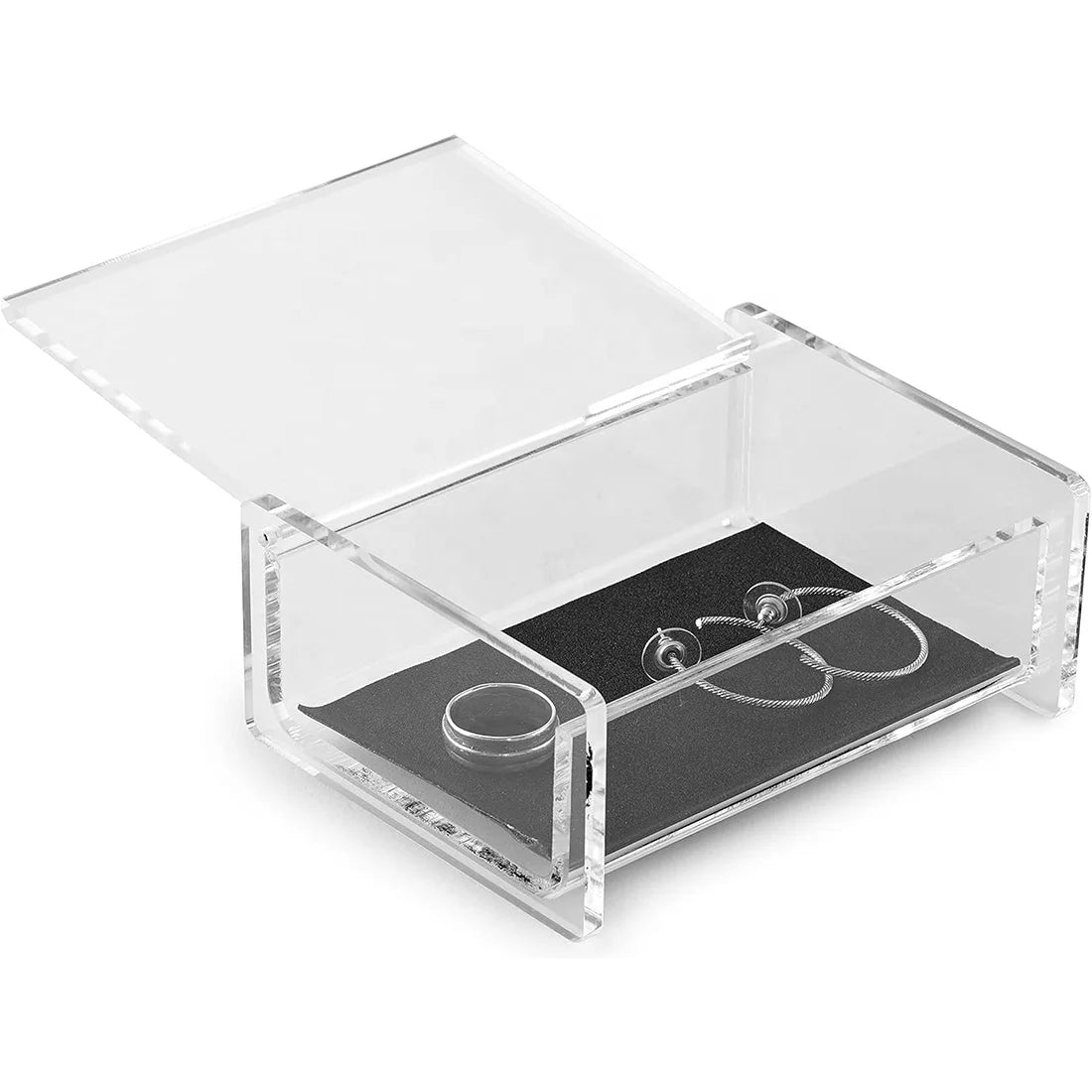 Personalised OEM Customized Clear Small Multipurpose Storage Box for Keepsakes Jewelry Trinkets Acrylic Box with Hinge Lid