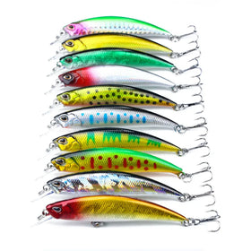 Wholesale MI153 8cm 9g Artificial ABS Hard Plastic Bait Sinking Minnow Fishing Lures