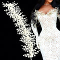 Wholesale Handmade Pearl Beaded Patch Custom Bridesmaid Hair Accessories for Hair Band Wedding WHD-100