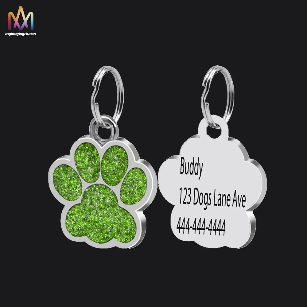 Personalized Dog Cat Tag Engraved Cat Dog Puppy Pet ID Name Tags Pendant