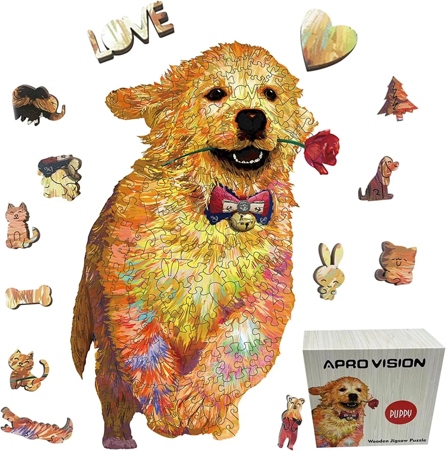 Custom Kids Wooden 3D Puzzle Jigsaw Toys New Style Cartoon Animal Wall Sign Wood Crafts and Wooden Boxes for Children