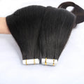 Light Yaki Straight Tape in Human Hair Extensions Black Women Brazilian Tape in Coarse Yaki Microlink Microloop Hair Extensions