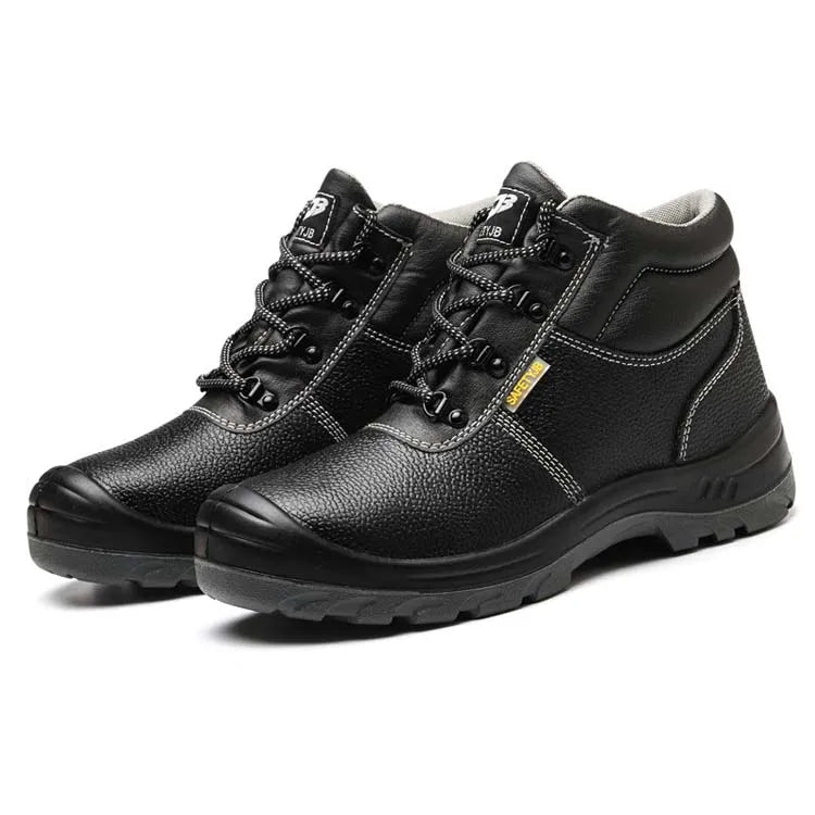 Wholesale Steel Toe Night Reflection Shock Absorption and Breathable Winter Safety Shoes Zapatos Industriales De Cuero
