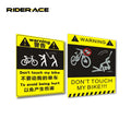 RIDERACE DONT TOUCH MY BIKE Bicycle Sticker Waterproof Safety Reflective Stickers Outdoor Night Warning Decal Decoration 4 Style