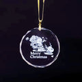 Custom Engraved Clear Christmas Tree Decoration Shape Hanging Glass Crystal Ornaments Chic Crafted Christmas Tree Old School
