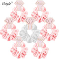 Simulation Silk Bachelorette Party Hair Tie Bridal Shower Elastic Bridesmaid Party Hairband Bridal Shower Supplies HS429
