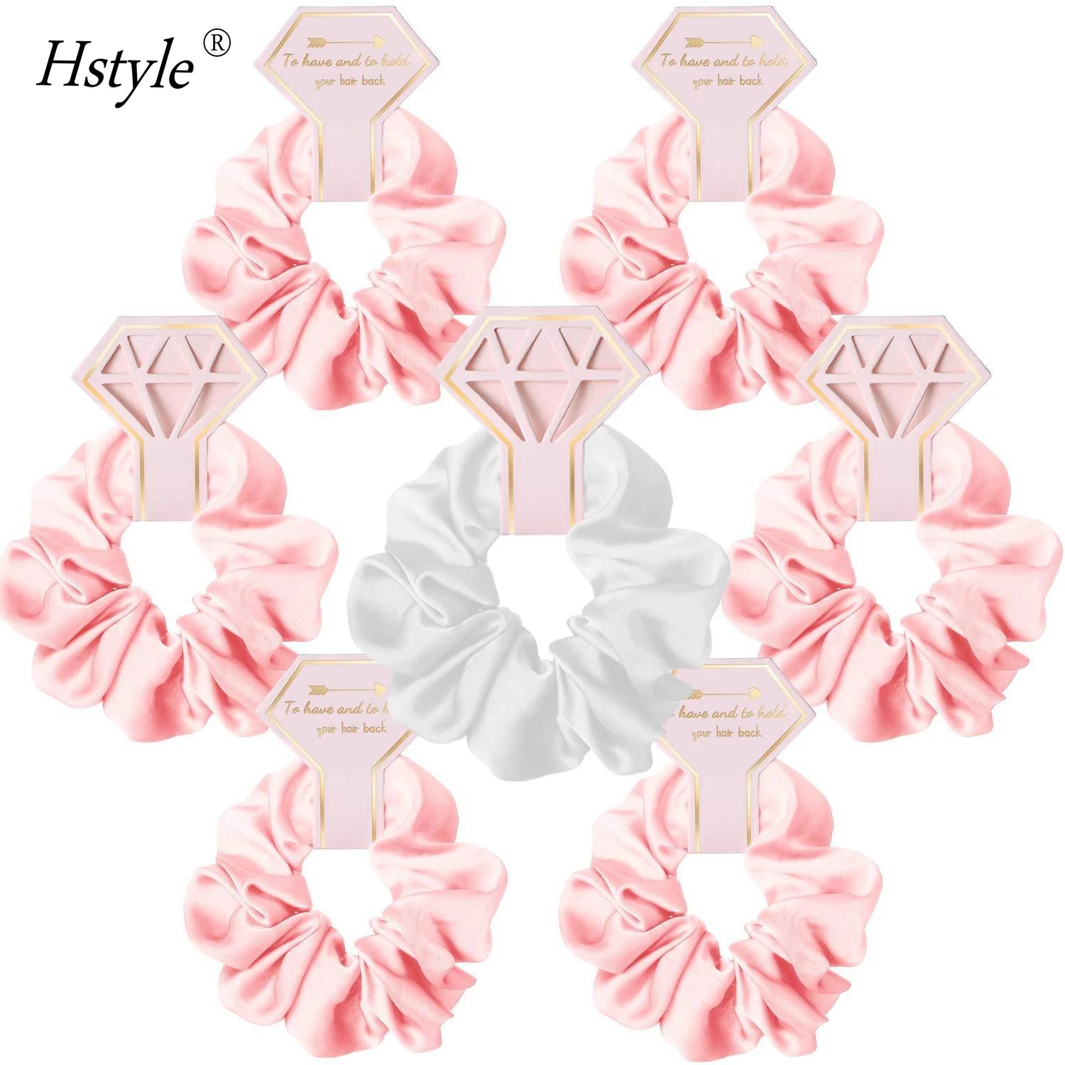 Simulation Silk Bachelorette Party Hair Tie Bridal Shower Elastic Bridesmaid Party Hairband Bridal Shower Supplies HS429