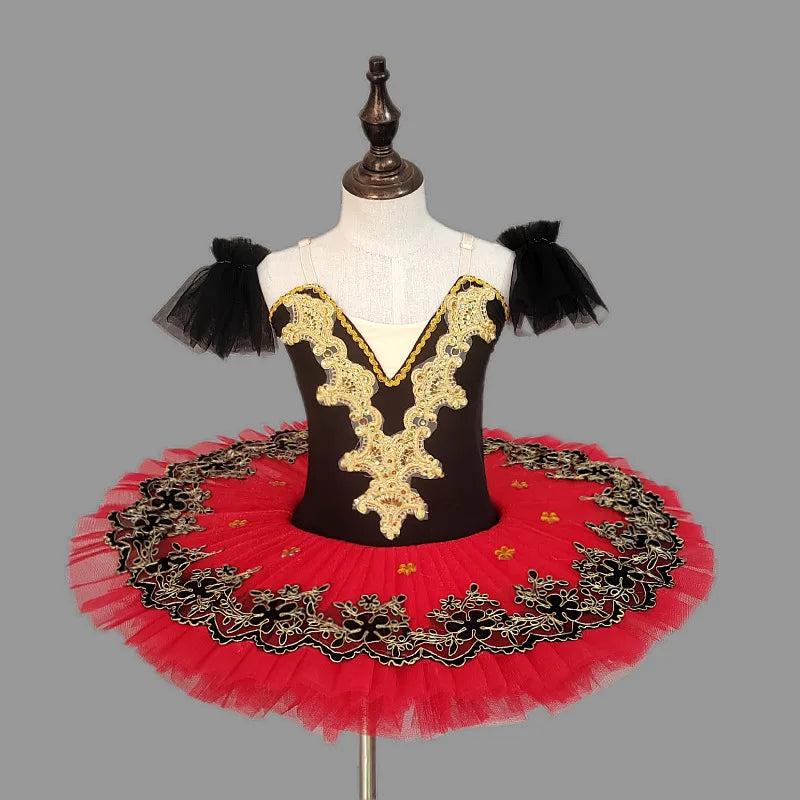 Children's Princess Puffy Skirt Elastic Practice Performance Adult Ballerina Competition Dress