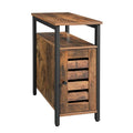 Cube Stack Wooden Vintage Long Slim Iron Side Table Modern Design Tall MDF End Table for Living Room Home Furniture