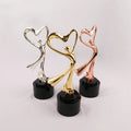 MH-NJ00648 Custom Engraving Golden Silver Copper Crystal Trophy Crystal Statuette Award Trophy
