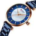 For CURREN 9072 Women's Quartz Dress Watch Elegant New Fashion Full Steel Bracelet Simple Charming Relogio Feminino