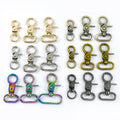 Meetee H4-1 10mm DIY Luggage Hardware Accessories Silver Key Chain Lobster Button With Swivel Dog Buckle Connection Bag Hook