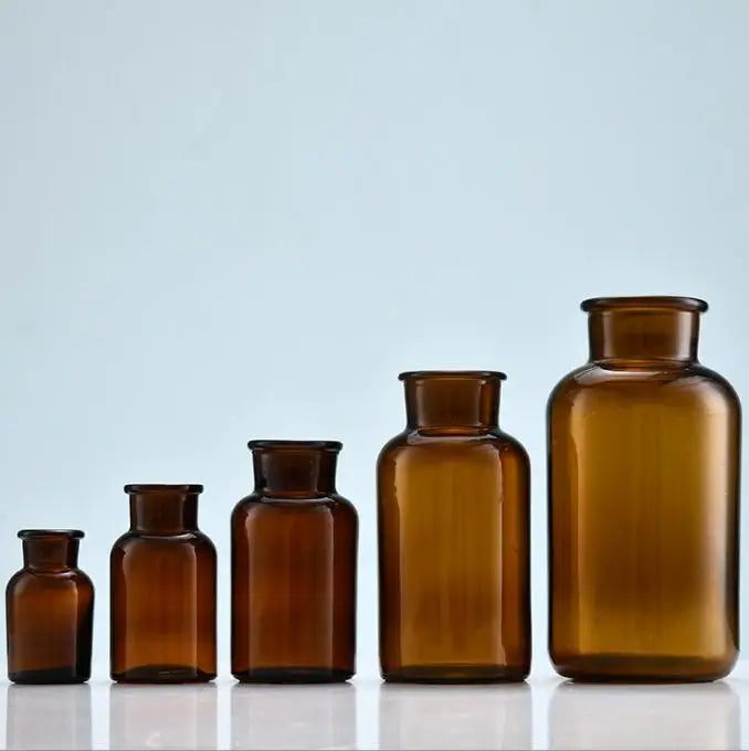 30ml  60ml 125ml 250ml 500ml 1000ml Amber and Clear Lab Reagent Glass Bottle
