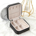 Single Layer Storage Box Ladies Travel Leather Jewelry Box Classic Black Pure White Fashion Pink Storage Box