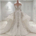 S0162H 2023 New Sexy One-shoulder Temperament Beaded Diamond New Design Mermaid Wedding Dress