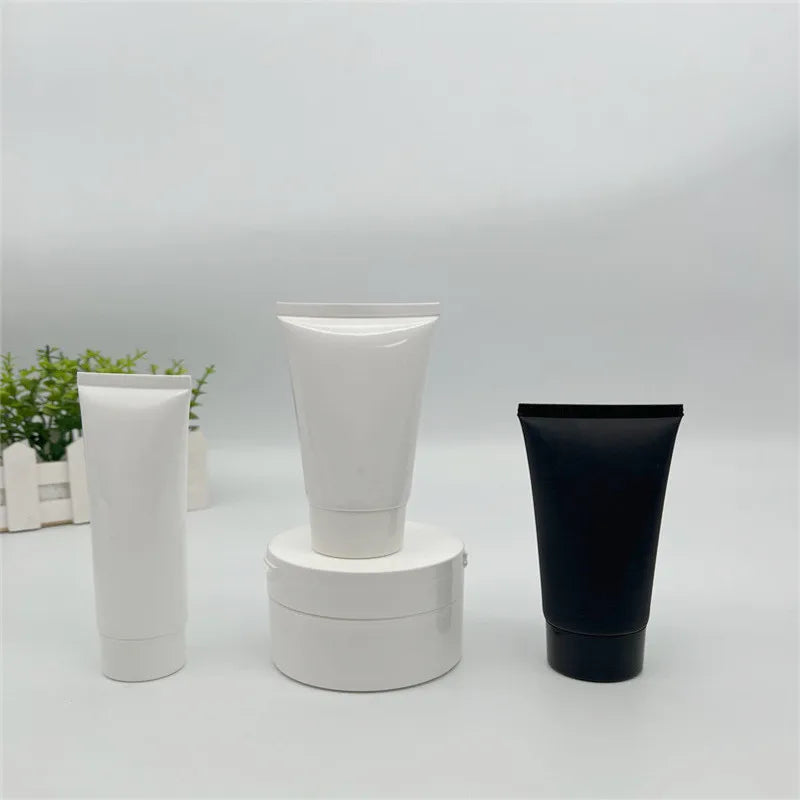 Custom Silk Printing PP Small 15ml 5g 15g 30g 50g 100ml  White Black Empty Colorful Plastic Tube  Cosmetic Soft Tube