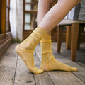 Wholesale Spring and Autumn Women's Creative Trendy Fashion Women's  Silk Pile Slouch Socks with logo