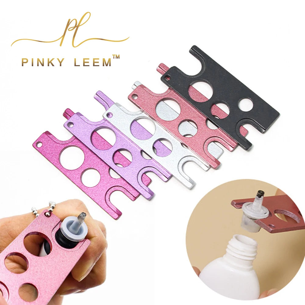 Pinky leem Wholesale Private Label Eyelash Adhesive Nozzle Remover Refined Oil Opener Ball Bottle Opener Lash Glue Nozzle Opener