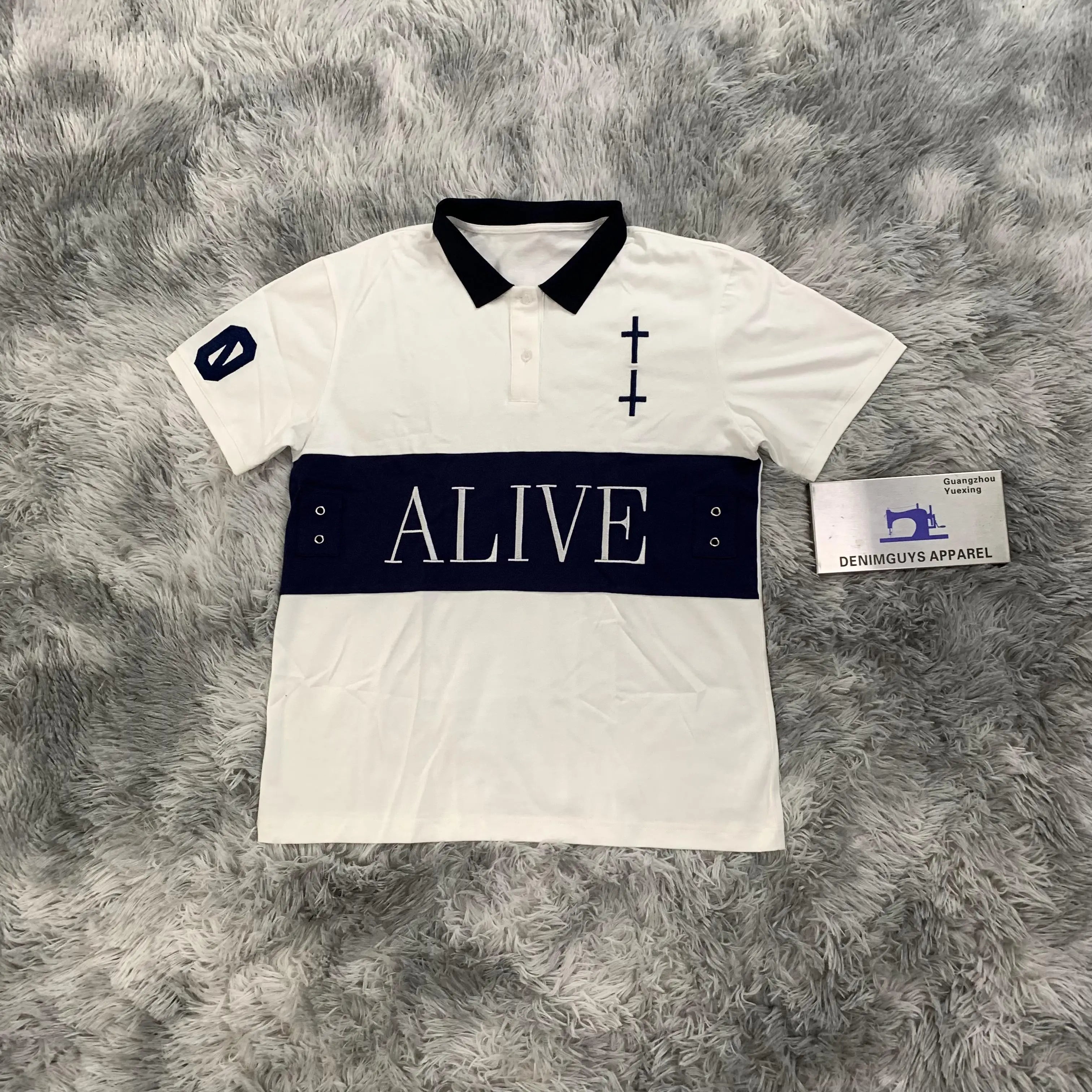 DENIMGUYS Blank Men's Polo Shirts Custom Embroidered Logo Casual Golf Polo Tshirts