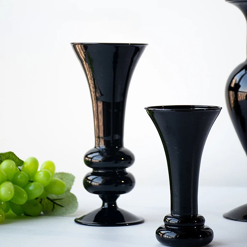 Minimalist Transparent High Borosilicate Glass Eco-Friendly Wall Vase with Transparent Glaze Light Luxury Living Room Decoration