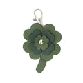 YY PU Leather Four-leaf Clover Bag Charm Keychain Shamrock Four Leaf Clover Leather Purse Charm Good Luck Gift