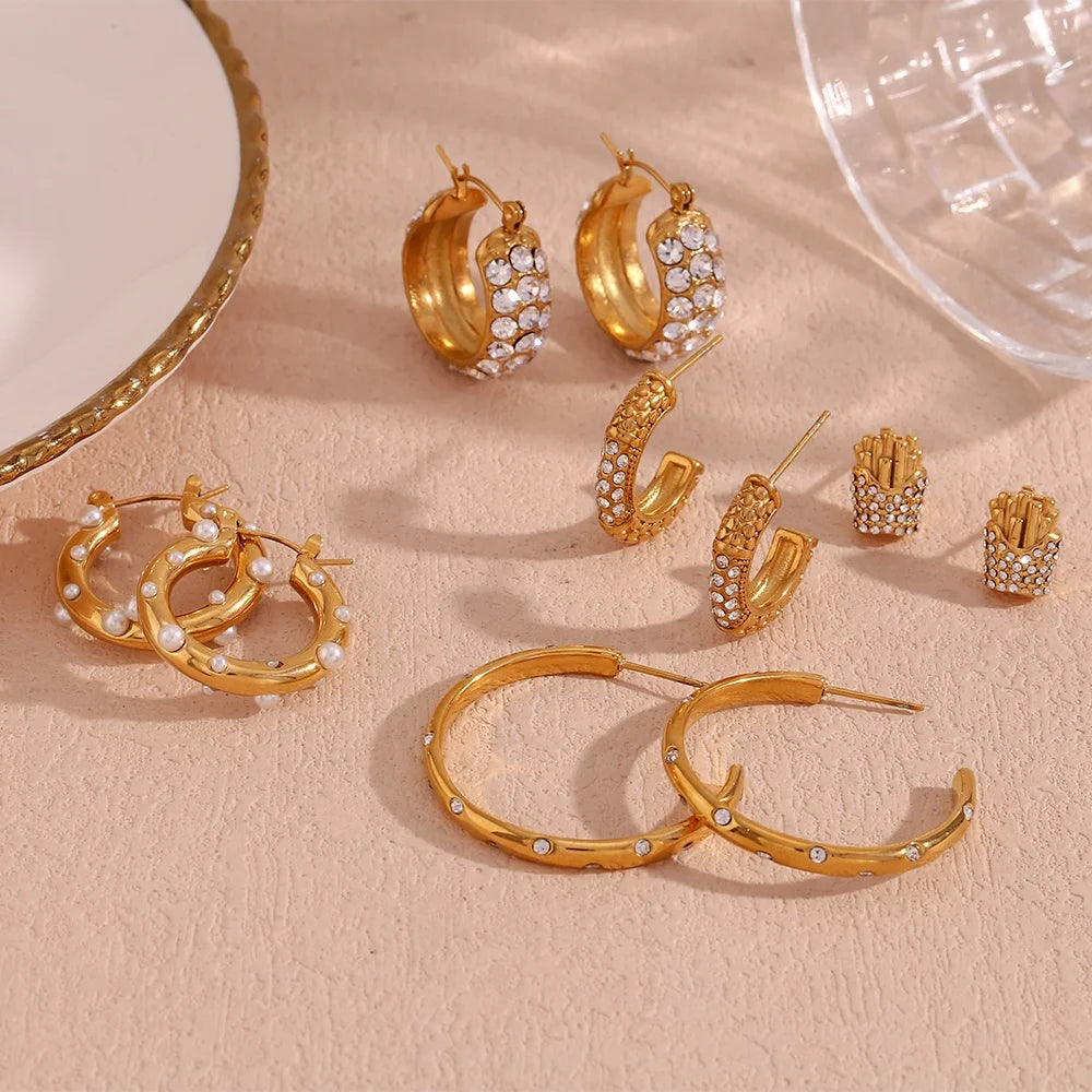 Dreamshow Shining Zircon Earrings Set Women's Accessories Fashion Jewelry Earrings Fashion Jewelry Sets