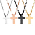 Fashion 18K Gold Rose Gold Tiny Cross Necklace for Women Girls Waterproof Stainless Steel Christian Mini Cross Pendant Necklace
