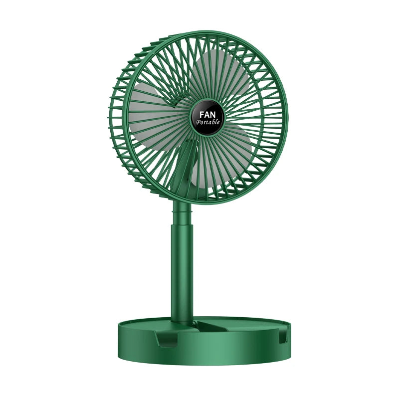 Portable Adjustable Height Usb Rechargeable Table Desk Stand Mini Safety Foldable Electric Fan