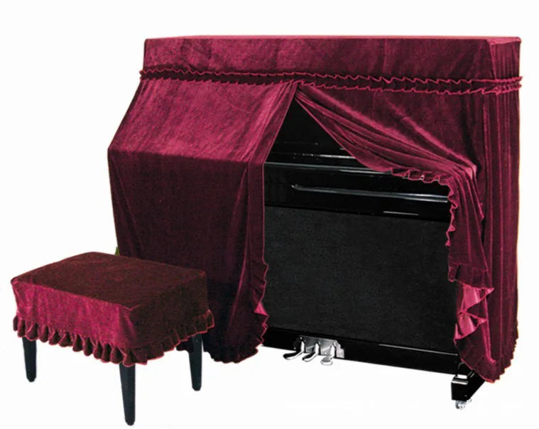 Full Piano Cover Cloth Art More Pleuche Decorated with Macrame for Universal Upright Vertical Piano Upright Piano Cloth 153CM