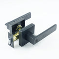 Minimalist Privacy Tubular Matt Square Black Lever Passage Levers Toilet Side Handel Bathroom Door Lock Handle Black