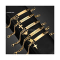 Engraved Words Bracelet Lettering Stainless Steel Simple Strip Fashion Bracelets for Men Women Bracelets Children