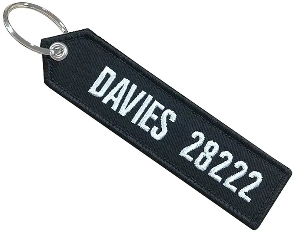 2022 Red Double-Faced Embroidered Key Fob Personalized Nice Gift Custom Logo Embroidery Fabric F4u Corsair Keychain
