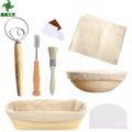 HT Source Factory 9 Inches Round Wicker Handmade Bread Proofing Rattan Basket Set Fermentation Baskets for Baking